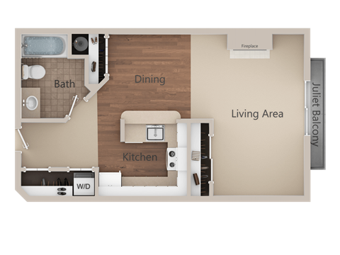 Metropolitan Place Studio Floorplan